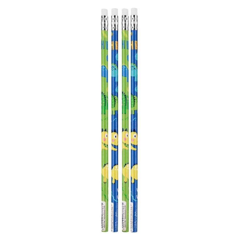 Starpak HB Bleistift mit Radiergummi Dino, 4 Stk. (HB, 4x) (47333623)