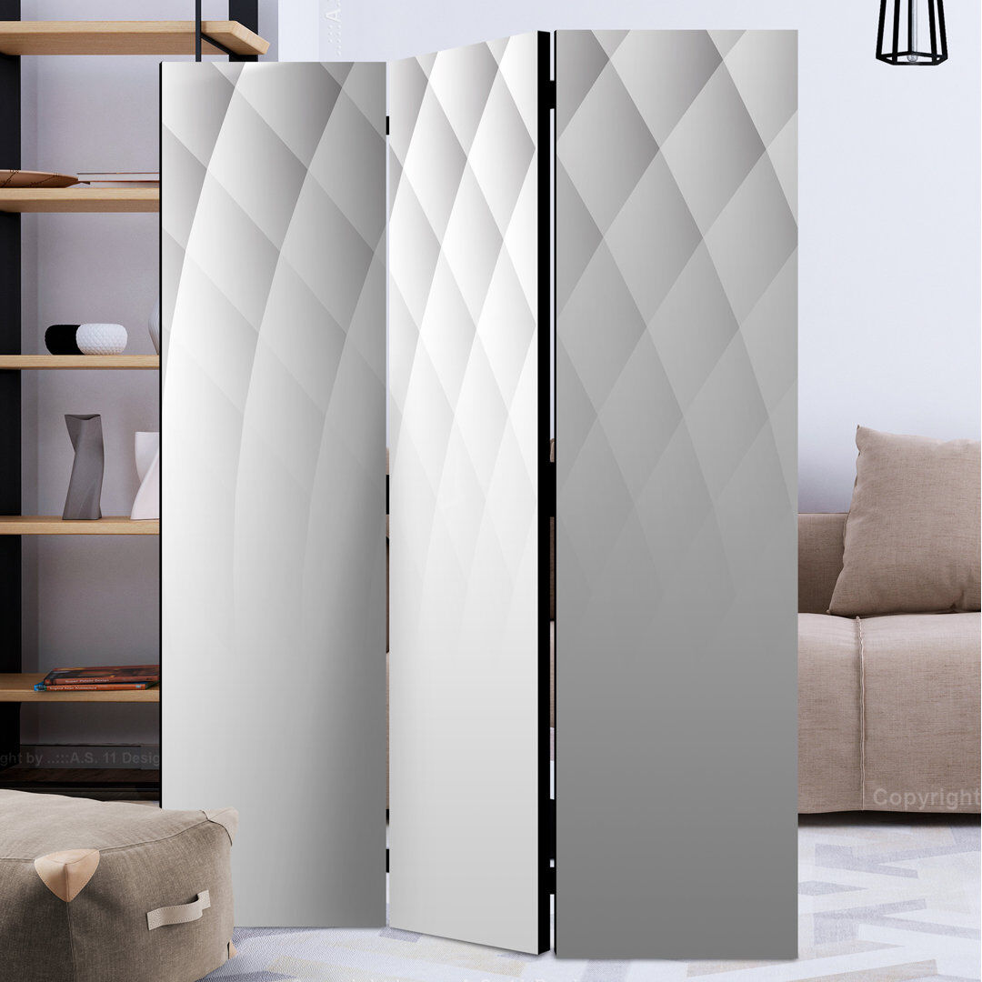 Ebern Designs 172 cm H Folding Room Divider White 172cm H X 135cm W X 3cm D