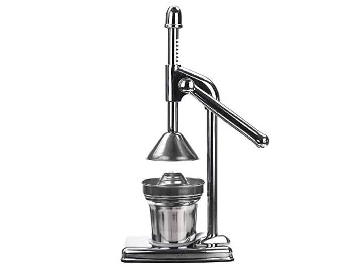 KingLan Edelstahl Manual Citrus Juicer Orange Lemon Manual Juice Squeezer Silber