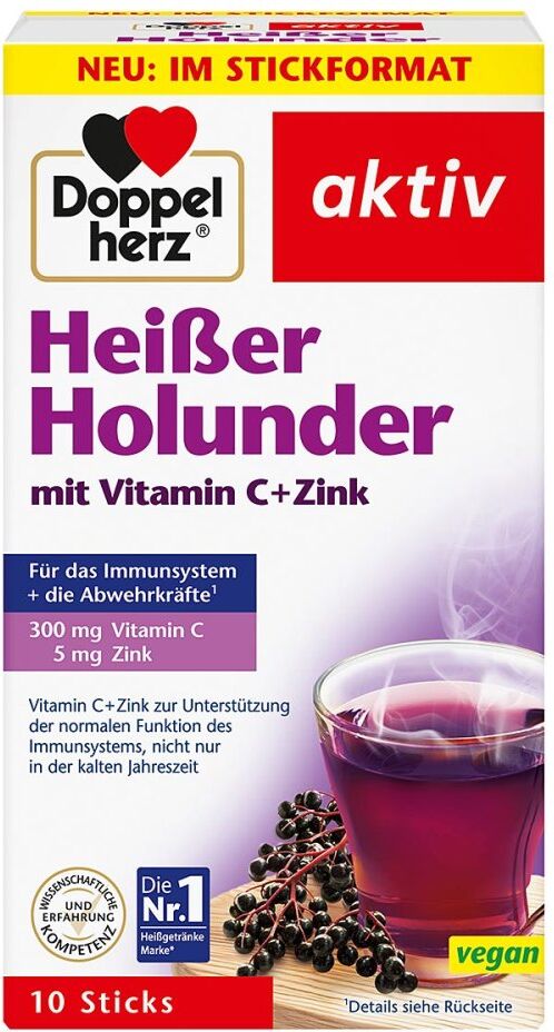 Doppelherz Heisser Holunder mit Vitamin C +Zink Granulat 10stk