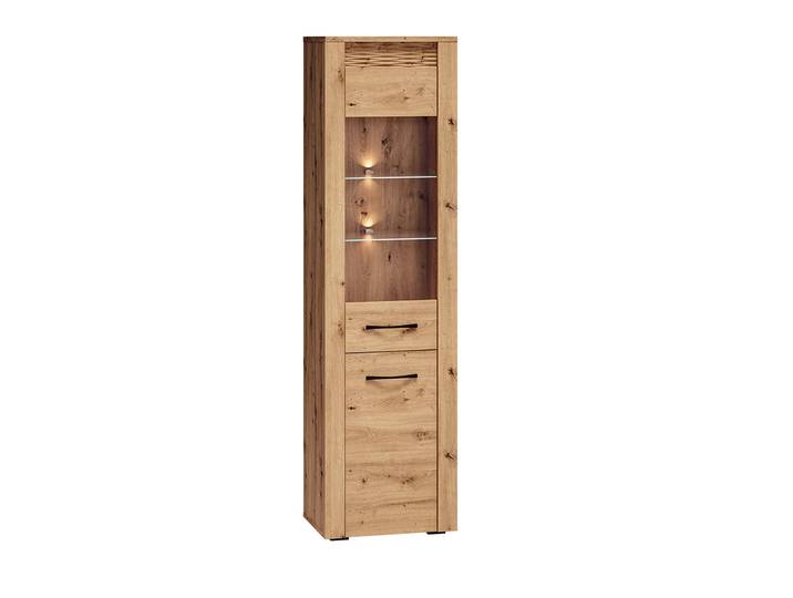 Vitrine – ARTIS 03 – Elegante Vitrine mit Holzoptik