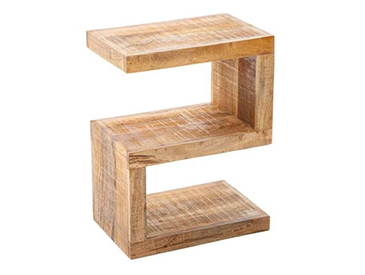 Riess Ambiente Beistelltisch - 45x30cm - Natur - Mangoholz Massivholz handgefertigt, als Beistelltisch nutzbar, individuelle Maserung, montiert geliefert, pflegeleichte Oberfläche