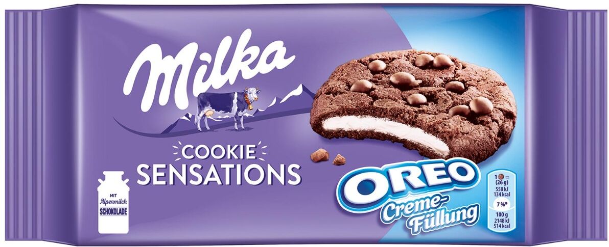 Milka Sensations Cookies Oreo Crème - 156 g