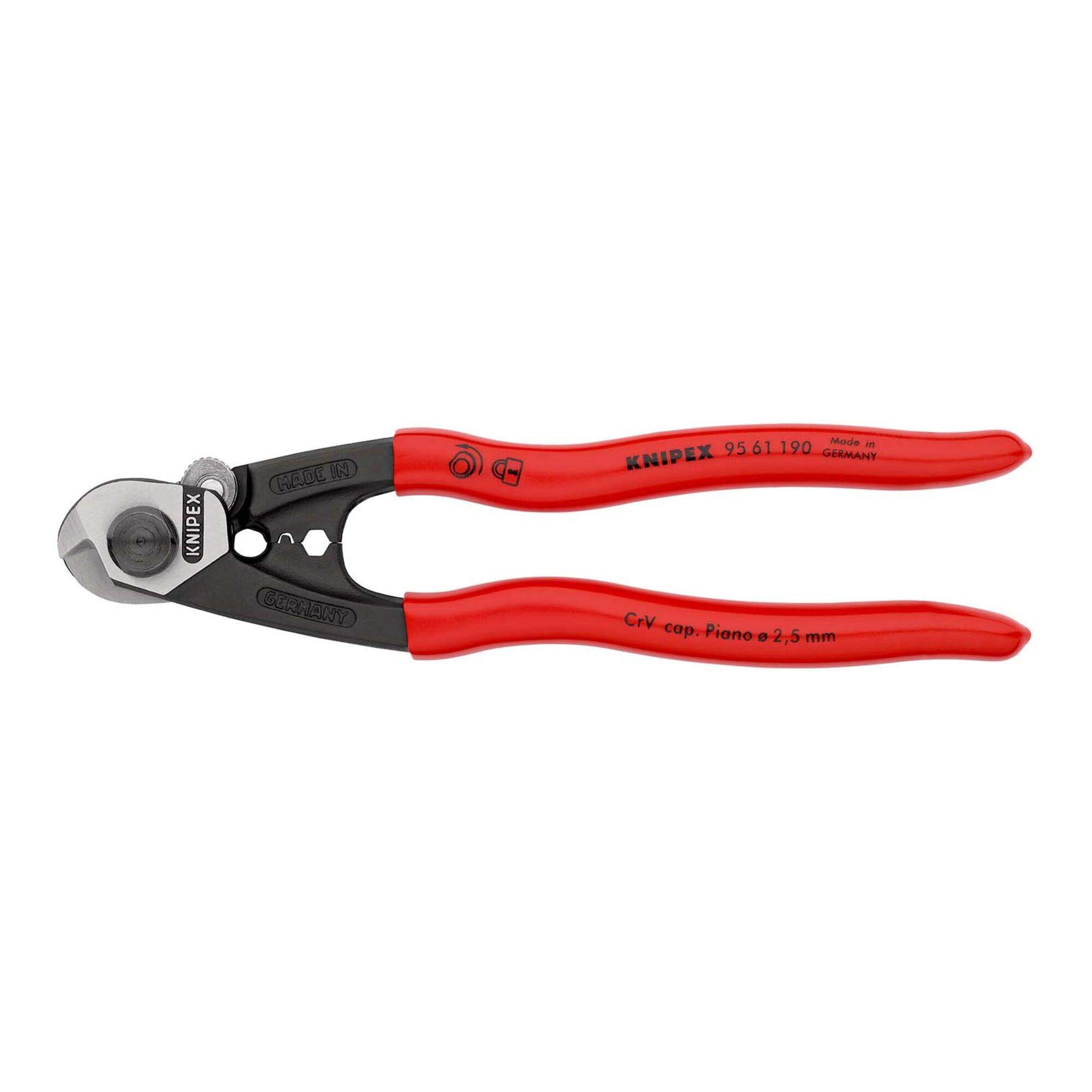 KNIPEX 95 61 190 Drahtseilschere geschmiedet mit Kunststoff überzogen 190 mm)