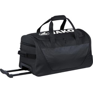 JAKO Sporttasche Spielertrolley Junior, schwarz, mit Schuhfach & Rollen, 58 cm, 60 Liter