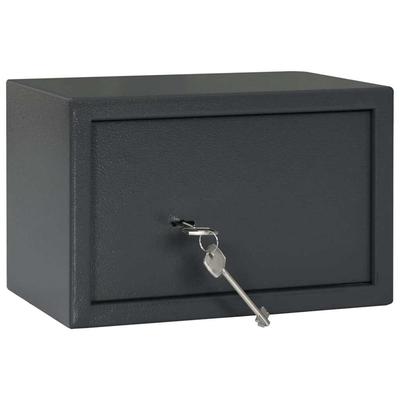 DELUKE Tresor KODO mit Schloss Dunkelgrau 31x20x20cm Stahl | Safe Tresor für Zuhause Sicherheitsbox Stahltresor für Wertsachen