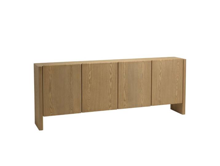 Buffet couleur naturelle 4 portes design arrondi