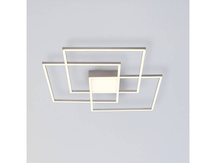JUST LIGHT. GmbH LED Deckenleuchte Asmin, dimmbar, alu / grau / zink, für Wohn- / Esszimmer, Metall