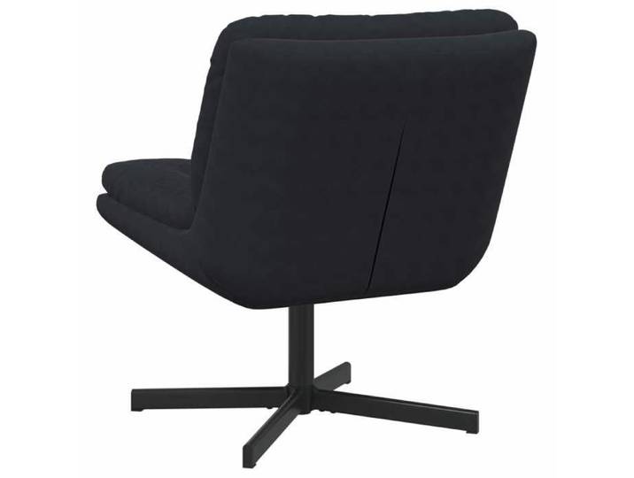 Confortable Fauteuil relaxant pivotant Noir 63x75x76 cm avec manuel de montage Velours__21668