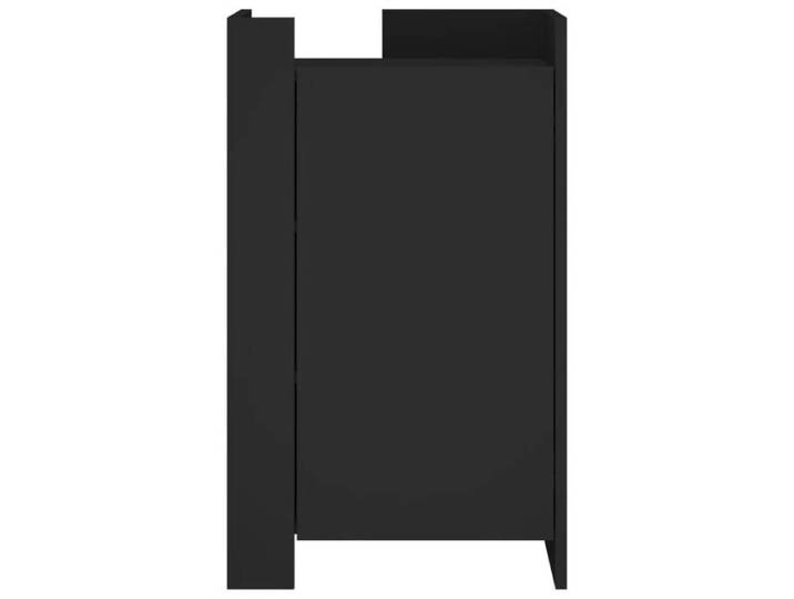 Meuble Rangement - HAOSHOP - Buffet noir 45x35x75 cm bois d'ingénierie&01_36906