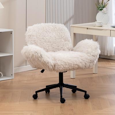 Kodotan sofa Criss Cross Chair with 5-Gear Adjustable Armrests & Wheels, Ergonomic Thickened Backrest Swivel Desk Chair for Home Office