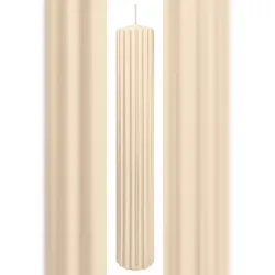 Wiedemann Kerzen Rillen Kerzen Creme 300 x Ø 45 mm, 4 Stück