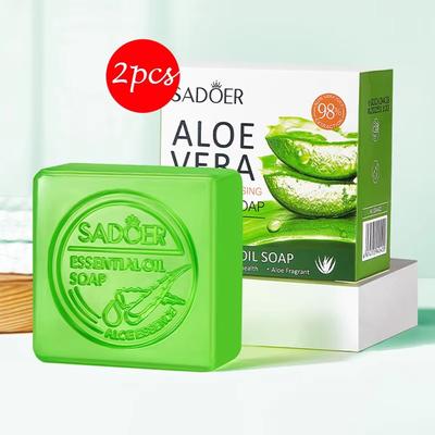 Inspired Finds SADOER Aloe Vera Facial Soap Deep Cleansing Face Wash Soap For Hydrating And Oil Control 2pcs