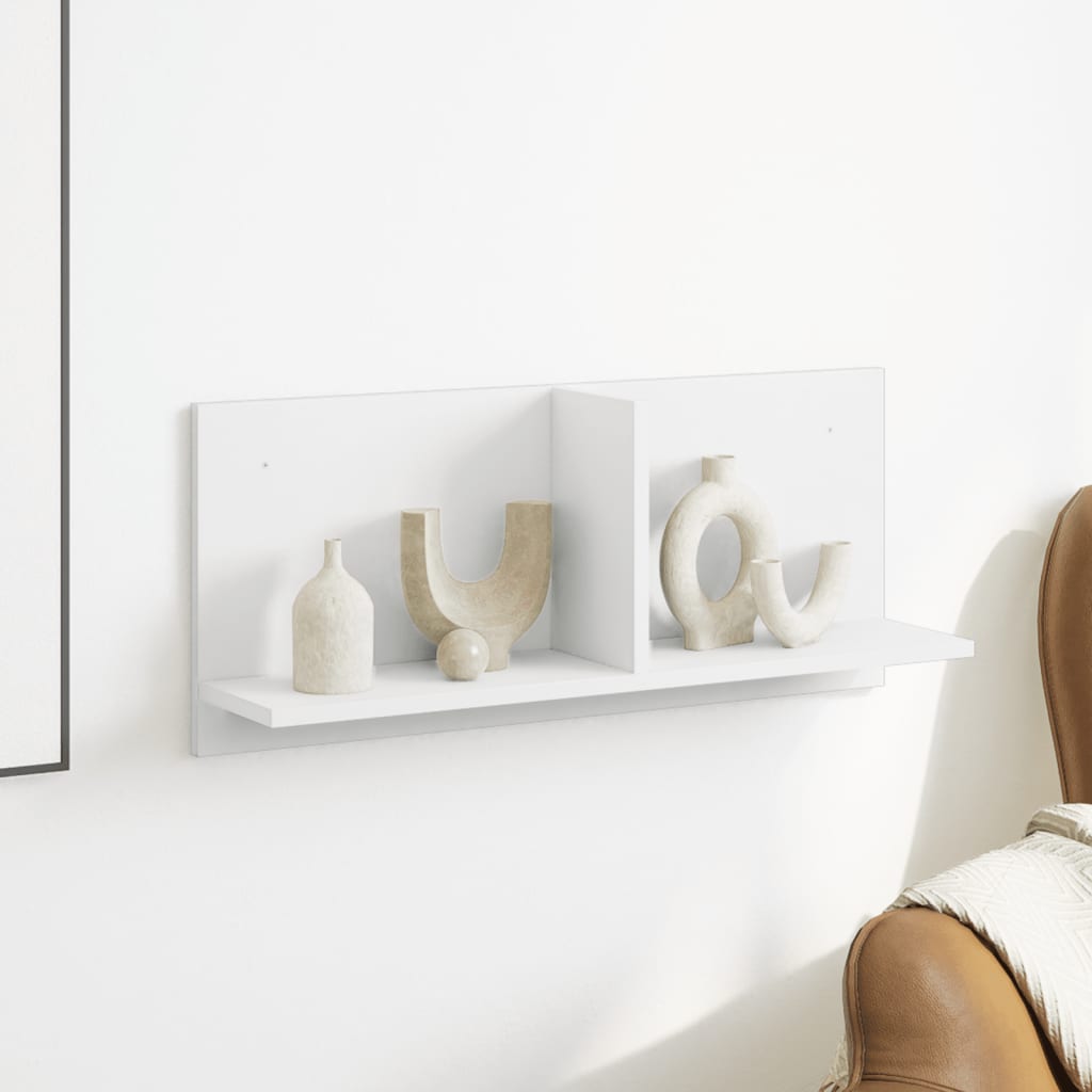 vidaXL Armario de pared madera de ingeniería blanco 70x16,5x30 cm Blanco