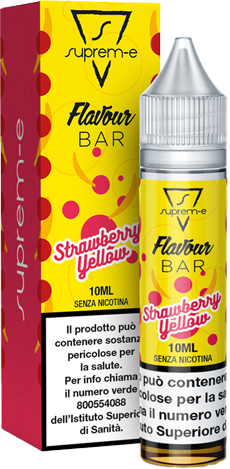Suprem-e Strawberry Yellow Flavour Bar Liquido Mini Shot Mix 10ml Fragola Banana