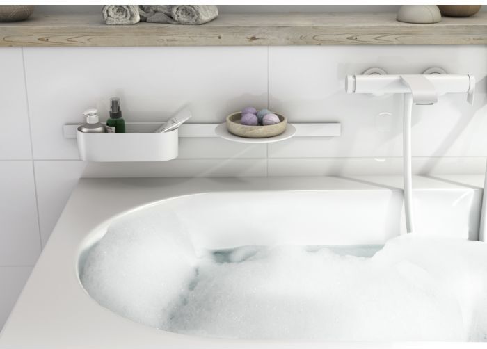 Hansgrohe WallStoris Badewannenset 27966700 aus Kunststoff, Mattweiß