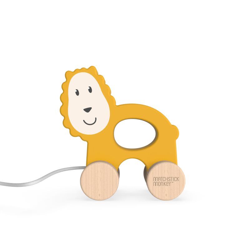 Matchstick Monkey Pull Along Animal jouet à tirer Lion 1 pcs