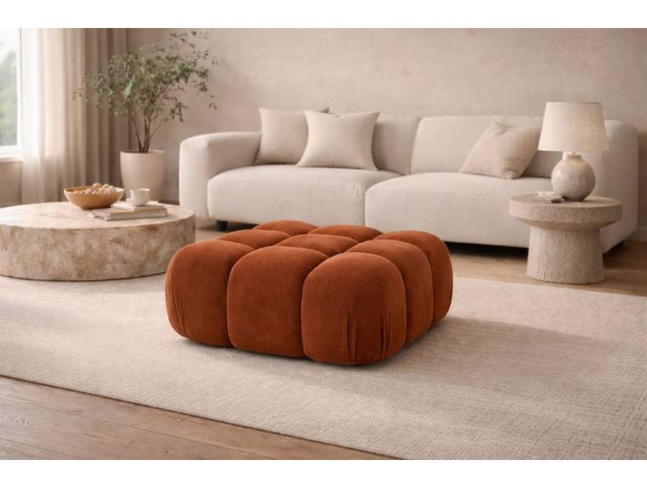 Kaiser Möbel Hocker Modularer für das Wohnzimmer, Samtstoff Salvador, Selia (Hocker, 1 modularer Hocker (Selia), Modernes Design,Hochwertiger Stoff Salvador,Komfortabel gepolstert