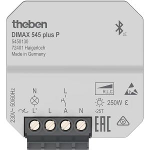 Theben Dimmer DIMAX 545 plus P Bluetooth Unterputz, für LED-, Halogen- & Glühlampen, Tastdimmer