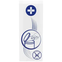 200x Hygienebeutel Damenhygiene Papierbeutel weiß mit Hinweisaufdruck