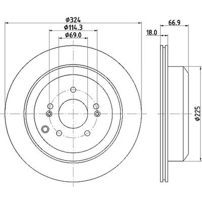 Hella Bremsscheibe [Hersteller-Nr. 8DD355118-531] für Hyundai