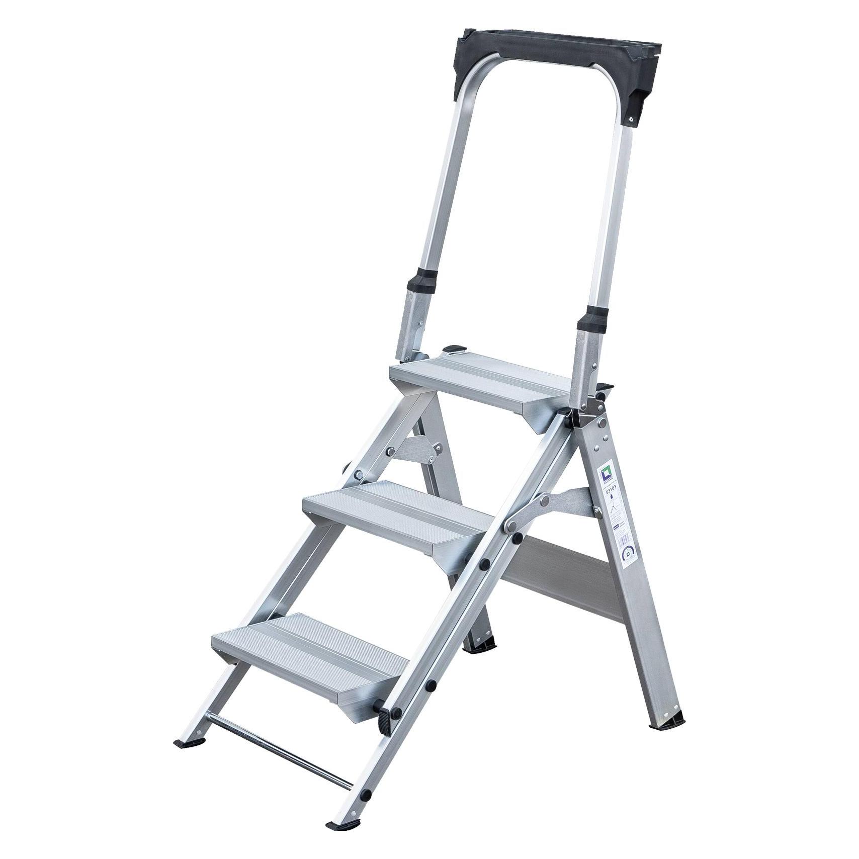 Munk Klapptreppe mit Haltebügel 3 Stufen (Klapptritt, 82 cm) (053103)
