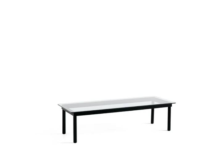 HAY Kofi Couchtisch Black oak-clear glass, 50 cm