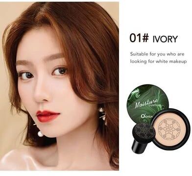 Uplift Picks Ocheal BB Cream Cushion Foundation Air Cushion Compact With Mushroom Puff Concealer ivory