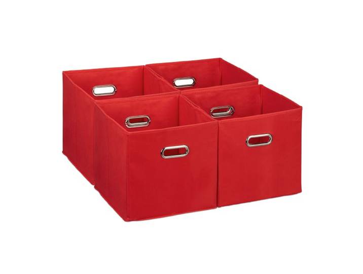 Relaxdays Opbergmand set van 4 stof