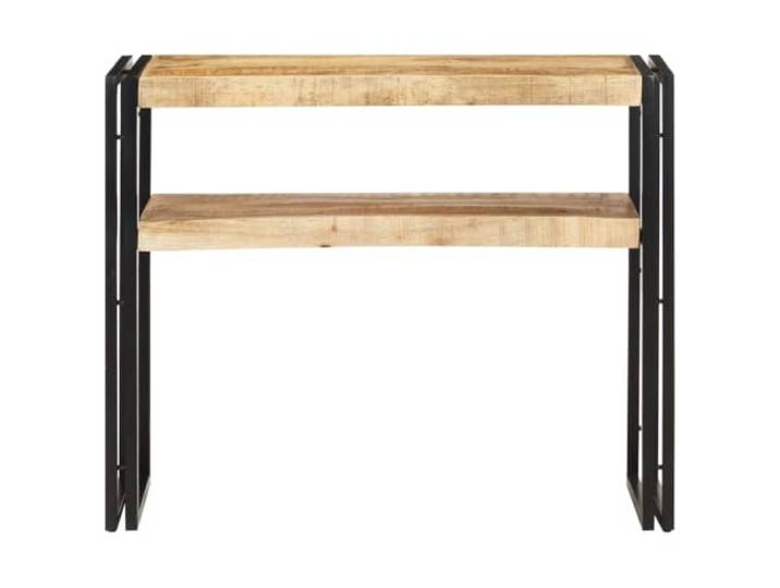 GPUTYGHN Konsolentisch 90x30x75 cm Raues Mangoholz Mit Zwei Ablageflächen Sideboard, Holz mit dichter Maserung, Eisen kombiniert, stabil, langlebig, verschleißfest, Wohnzimmer, Flur