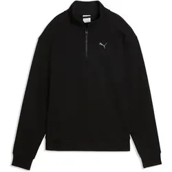 PUMA Damen Freizeit / Mode Sommer GJ Sweatshirts Sweatshirts lg.Arm Da ESS ELEVATED Standard Half-Zip, Größe XL in Schwarz Schwarz