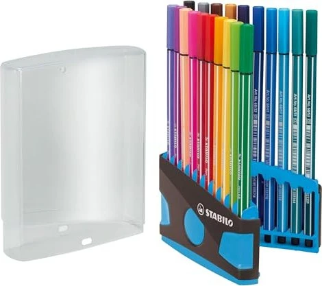 STABILO Pen 68 ColorParade Etui anthrazit/blau 20 Farben