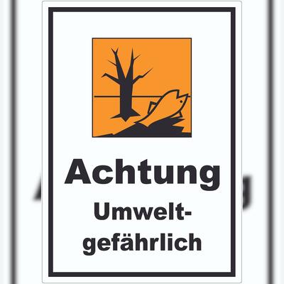 HB-Druck Aufkleber Gefahrensymbol Umweltgefährlich A7 (74x105mm)