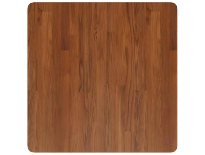 KLGBNCVE Tischplatte Quadratisch Dunkelbraun 70x70x4cm Eiche Massivholz Behandelte Oberfläche, Sofort Einsatzbereit, Für Esszimmer, Küche, Café, Restaurant