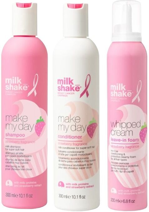 milk_shake make my day shampoo go pink 300ml, make my day conditioner