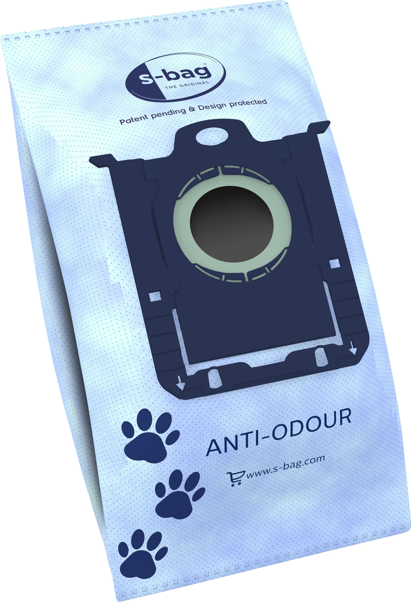 AEG Staubsaugerbeutel "s-bag Anti-Odour GR203S", blau (hellblau), Staubbeutel, 4er- Pack, Staubsaugerbeutel hellblau Einheitsgröße