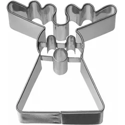 BIRKMANN Aussstechform Rentier Geometrisch, Ausstecher, Plätzchenform, Keks, Plätzchen, Edelstahl, 5.9 cm, 197039