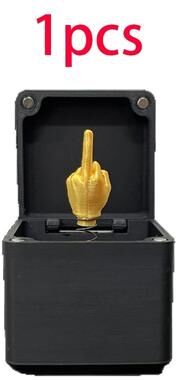 Inspire Curations Middle Finger Surprise Gift Box Funny Prank Desk Toy a