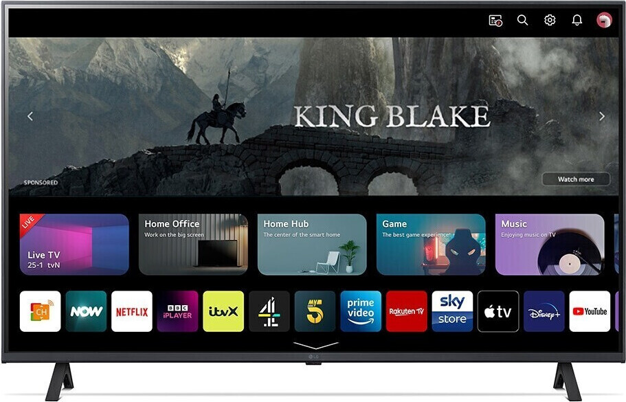 LG UHD 43UR78006LK, 109,2 cm (43"), 3840 x 2160 Pixel, LED, Smart-TV, WLAN, Schwarz