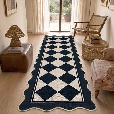 Garvee Modern Geometric Scalloped Easy Jute Area Rug