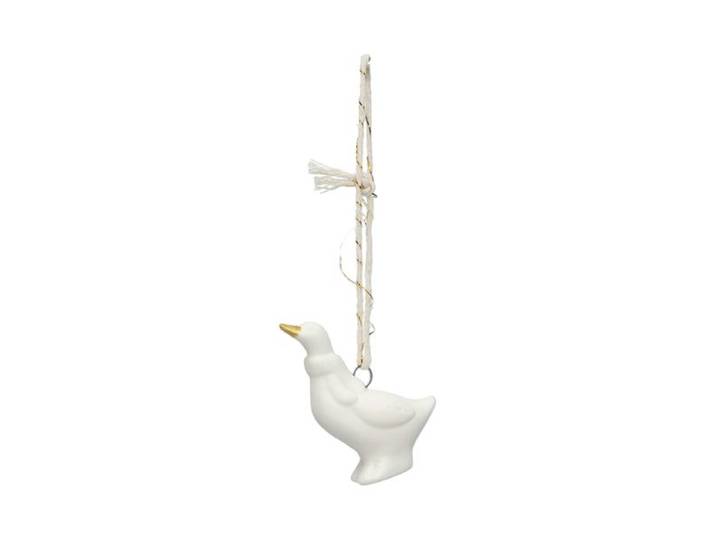 Hanger, porselein, gans, wit en goud
