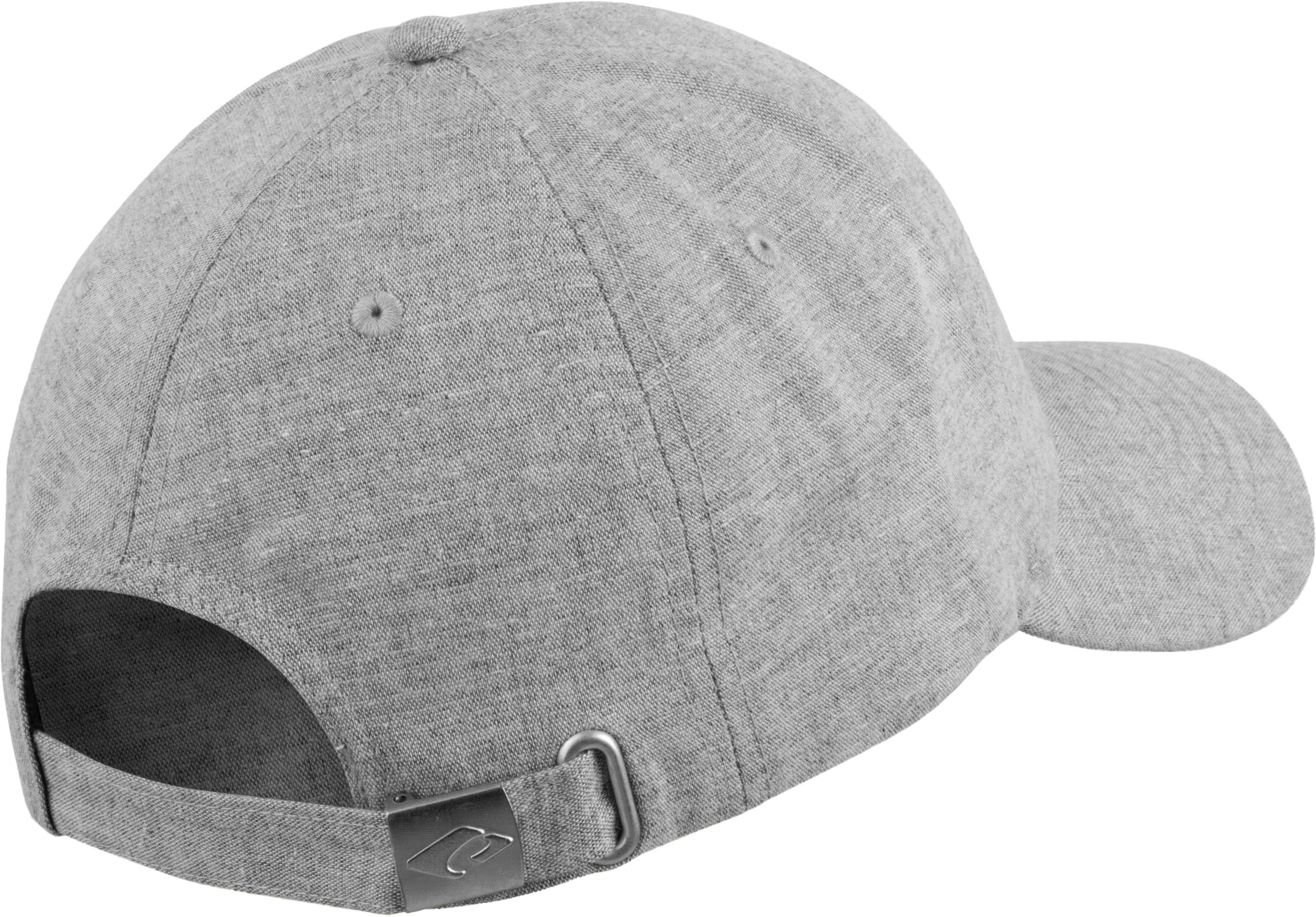 Baseball Cap CHILLOUTS "Plymouth Hat", grau (light grau), Baumwollmischung, meliert, Caps Baseball Cap, aus Leinen-Baumwollmix mit verstellbarer Passform & natürlichem Look light grau Einheitsgröße