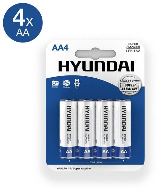 Hyundai - Piles Super AA alcalines - 4 pcs