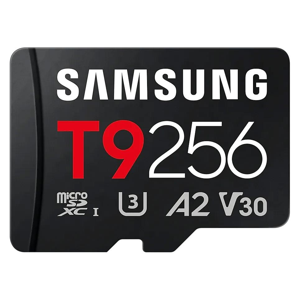 Samsung T9 microSD memory card 256GB up to 200 MB/s read and 130 MB/s write MB-MH256T/WW (256 GB, microSDXC, U3, UHS-I) (MB-MH256T/WW)