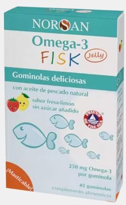NORSAN OMEGA 3 FISK JELLY 45 GOMAS