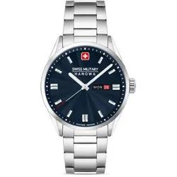 SWISS MILITARY HANOWA - ROADRUNNER MAXED - Metallarmband - silver - blue dial
