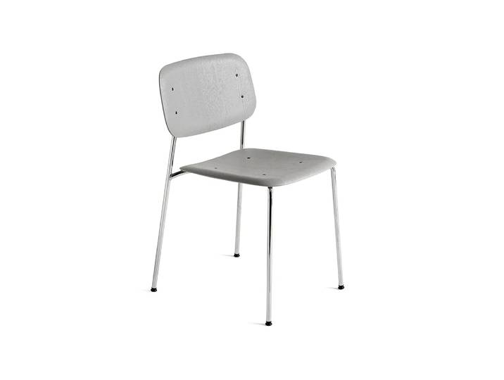 HAY Soft Edge 40 Stuhl Soft grey-Chromgestell