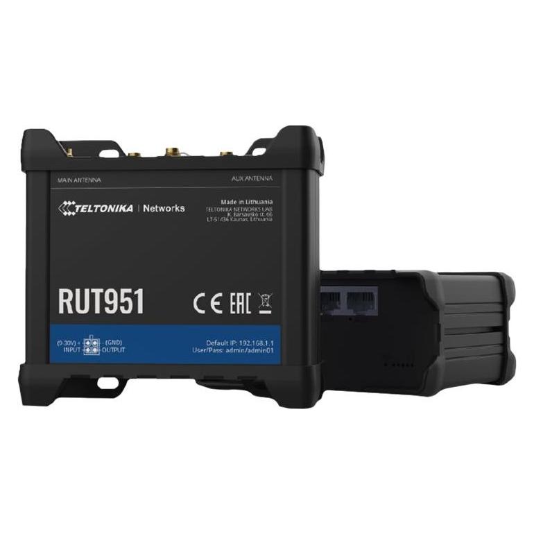 Teltonika NETWORKS RUT951 DUAL SIM eSIM 4G/LTE/3G EMEA WiFi Router UK PSU version (RUT951130200)
