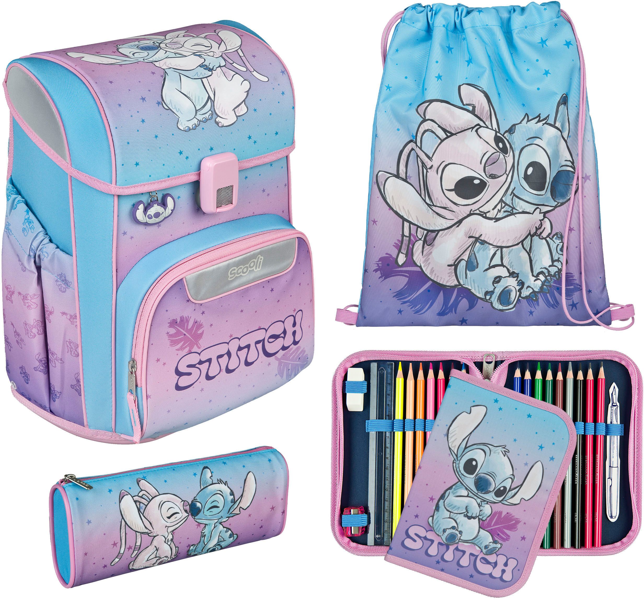 Scooli "Easy Start" Reflektoren lilo, stitch B/H/T: 29,5cm x 36,5cm x 29cm
