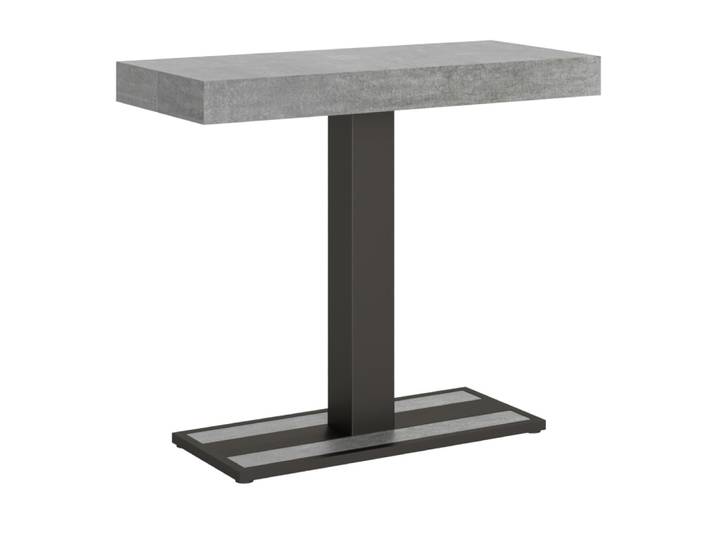 Console extensible effet béton gris 90x40/300 cm